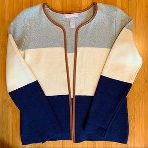 Banana Republic Woman’s Cardigan Silk/Cotton Color Block